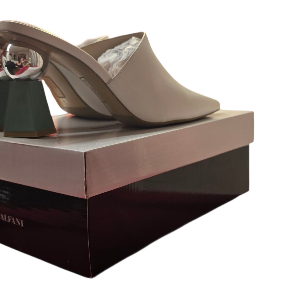 Alfani White Women's Heels with Silver Accents - Picture 5 of 13